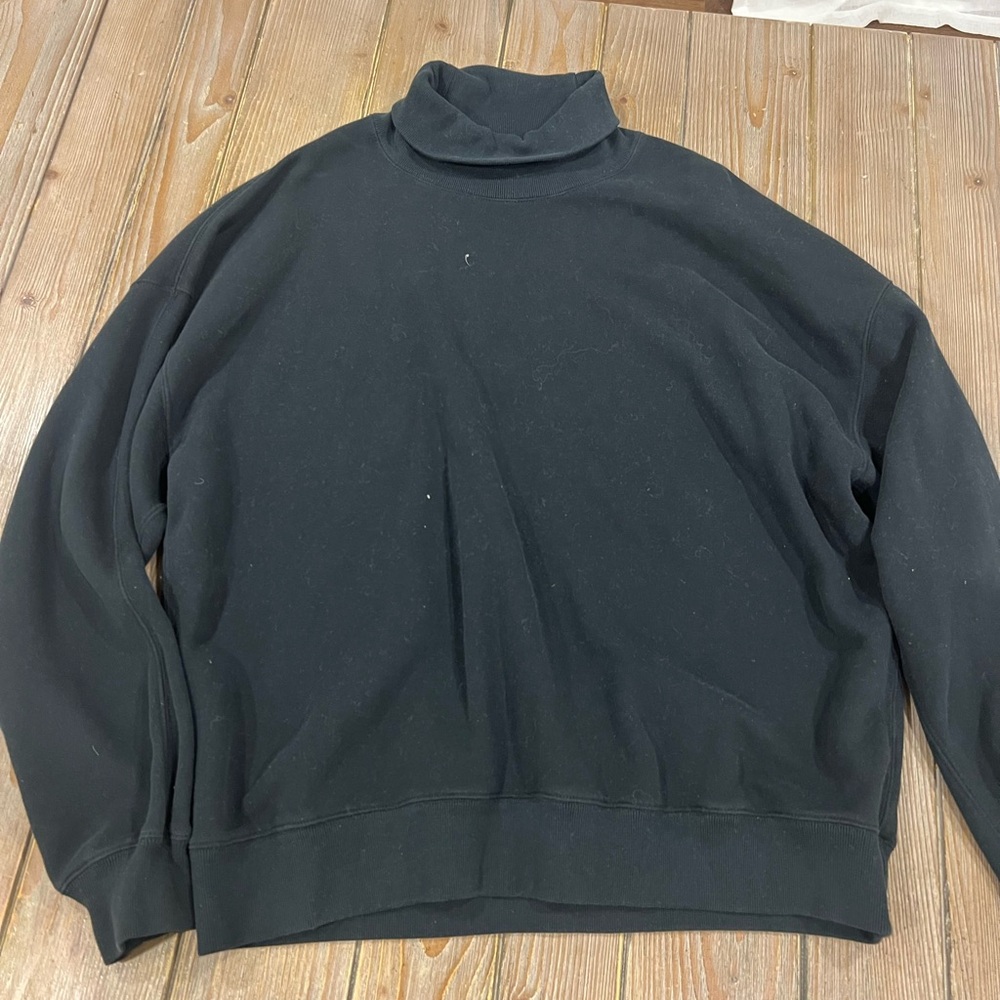 Abercrombie & Fitch Black Turtleneck Sweater Classic Knit Design XL